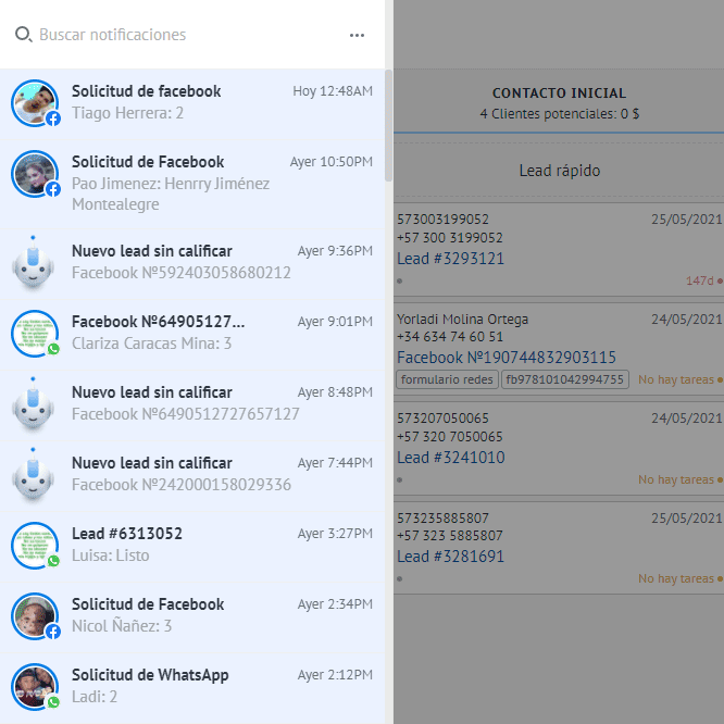 Redes sociales AmoCRM para whatsapp